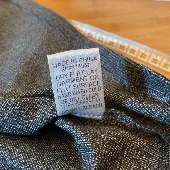 THML NWOT SizenSmall Mixed Media White & Gray W/ White Ruffled 3/4 Sleeve - Picture 7 of 8